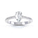 LISETTE - Ex Display 0.94ct Pear Moissanite & Diamond 18k White Gold Solitaire Ring Engagement Ring Lily Arkwright