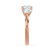 LORELLA - Round Moissanite 18k Rose Gold Trilogy Ring Engagement Ring Lily Arkwright