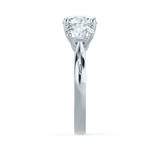 LORELLA - Round Moissanite 950 Platinum Trilogy Ring Engagement Ring Lily Arkwright