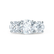 LORELLA - Round Moissanite 950 Platinum Trilogy Ring Engagement Ring Lily Arkwright