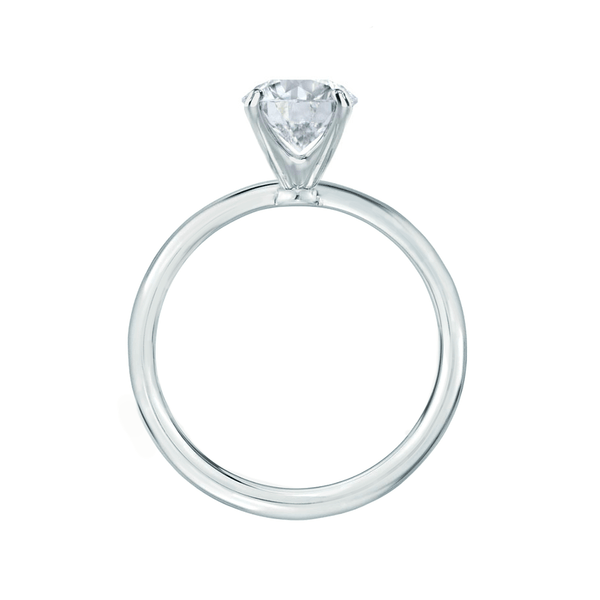 IRIS - Round Natural Diamond 950 Platinum Petite Channel Set Ring Engagement Ring Lily Arkwright