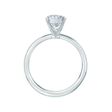 IRIS - Asscher Moissanite 18k White Gold Petite Channel Set Ring Engagement Ring Lily Arkwright