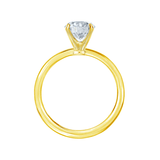 IRIS - Round Natural Diamond 18k Yellow Gold Petite Channel Set Ring Engagement Ring Lily Arkwright