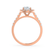 ROSA - Oval Moissanite & Diamond 18k Rose Gold Halo Ring Engagement Ring Lily Arkwright