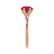 SERENITY - Chatham® Lab Grown Red Ruby 18k Rose Gold Solitaire Engagement Ring Lily Arkwright