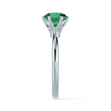 SERENITY - Lab Grown Emerald 18k White Gold Solitaire Engagement Ring Lily Arkwright