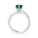 SERENITY - Lab Grown Emerald Platinum Solitaire Engagement Ring Lily Arkwright