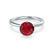 SERENITY - Lab Grown Red Ruby Platinum Solitaire Engagement Ring Lily Arkwright