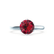 SERENITY - Lab Grown Red Ruby Platinum Solitaire Engagement Ring Lily Arkwright