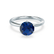 SERENITY - Lab Grown Blue Sapphire 18k White Gold Solitaire Engagement Ring Lily Arkwright