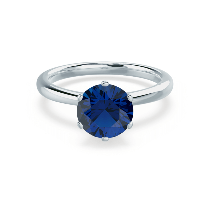 SERENITY Chatham Lab Grown Blue Sapphire Platinum Solitaire