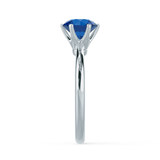 SERENITY - Lab Grown Blue Sapphire 18k White Gold Solitaire Engagement Ring Lily Arkwright