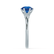 SERENITY - Lab Grown Blue Sapphire 18k White Gold Solitaire Engagement Ring Lily Arkwright