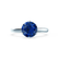 SERENITY - Lab Grown Blue Sapphire 18k White Gold Solitaire Engagement Ring Lily Arkwright
