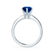 SERENITY - Lab Grown Blue Sapphire 18k White Gold Solitaire Engagement Ring Lily Arkwright