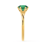SERENITY - Chatham® Lab Grown Emerald 18k Yellow Gold Solitaire Engagement Ring Lily Arkwright
