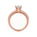 VICTORIA - Round Lab Diamond 18k Rose Gold Shoulder Set Ring Engagement Ring Lily Arkwright