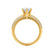 VICTORIA - Round Moissanite & Diamond 18k Yellow Gold Shoulder Set Ring Engagement Ring Lily Arkwright