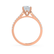 VIOLA - Oval Lab Diamond 18k Rose Gold Shoulder Set Engagement Ring Lily Arkwright