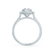 VIOLETTE - Cushion Lab Diamond 18k White Gold Halo Engagement Ring Lily Arkwright