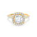 VIOLETTE - Cushion Lab Diamond 18k Yellow Gold Halo Engagement Ring Lily Arkwright