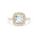 VIOLETTE - Cushion Lab Diamond 18k Yellow Gold Halo Engagement Ring Lily Arkwright