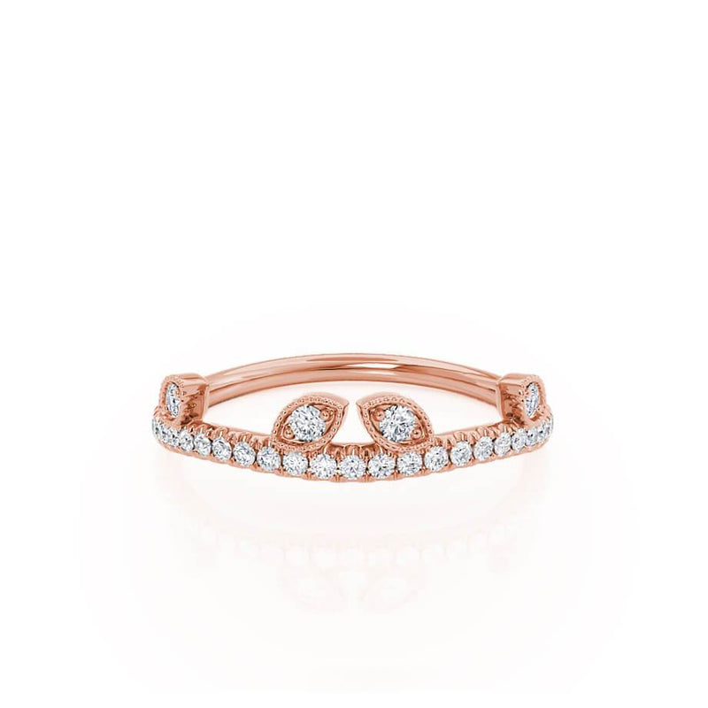 WILLOW - 18k Rose Gold Pavé Eternity Band Eternity Lily Arkwright