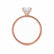 LIVELY - Cushion Lab Diamond 18k Rose Gold Petite Hidden Halo Pavé Shoulder Set Engagement Ring Lily Arkwright