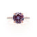 LIVELY - Chatham® Round Alexandrite 18k Rose Gold Petite Hidden Halo Pavé Shoulder Set Ring Engagement Ring Lily Arkwright