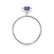 LIVELY - Chatham® Round Alexandrite 18k White Gold Petite Hidden Halo Pavé Shoulder Set Ring Engagement Ring Lily Arkwright