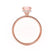 LIVELY - Chatham® Round Champagne Sapphire 18k Rose Gold Petite Hidden Halo Pavé Shoulder Set Ring Engagement Ring Lily Arkwright