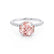 LIVELY - Chatham® Round Champagne Sapphire 18k White Gold Petite Hidden Halo Pavé Shoulder Set Ring Engagement Ring Lily Arkwright