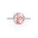 LIVELY - Chatham® Round Champagne Sapphire 18k White Gold Petite Hidden Halo Pavé Shoulder Set Ring Engagement Ring Lily Arkwright