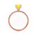 LIVELY Chatham® Round Yellow Sapphire 18k Rose Gold Petite Hidden Halo Pavé Shoulder Set Ring Engagement Ring Lily Arkwright