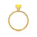 LIVELY Chatham® Round Yellow Sapphire 18k Yellow Gold Petite Hidden Halo Pavé Shoulder Set Ring Engagement Ring Lily Arkwright