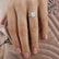 LIVELY - Radiant Moissanite & Diamond 18k Yellow Gold Petite Hidden Halo Pavé Shoulder Set Ring Engagement Ring Lily Arkwright