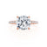 LIVELY - Cushion Moissanite & Diamond 18k Rose Gold Hidden Halo Micro Pavé Shoulder Set Engagement Ring Lily Arkwright