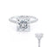 LIVELY - Princess Moissanite & Diamond Platinum Hidden Halo Micro Pavé Shoulder Set Engagement Ring Lily Arkwright