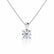 LOLA - Asscher Cut Moissanite 4 Claw Pendant 18k White Gold Pendant Lily Arkwright