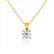 LOLA - Asscher Cut Moissanite 4 Claw Pendant 18k Yellow Gold Pendant Lily Arkwright