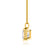 LOLA - Asscher Cut Moissanite 4 Claw Pendant 18k Yellow Gold Pendant Lily Arkwright