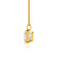 LOLA - Asscher Cut Lab Diamond 4 Claw Pendant 18k Yellow Gold Pendant Lily Arkwright