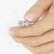 LORELLA - Round Moissanite 950 Platinum Trilogy Ring Engagement Ring Lily Arkwright