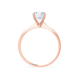 LOTTIE - Round Moissanite 18K Rose Gold 4 Prong Tulip Solitaire Ring Engagement Ring Lily Arkwright