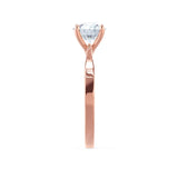 LOTTIE - Round Moissanite 18K Rose Gold 4 Prong Tulip Solitaire Ring Engagement Ring Lily Arkwright