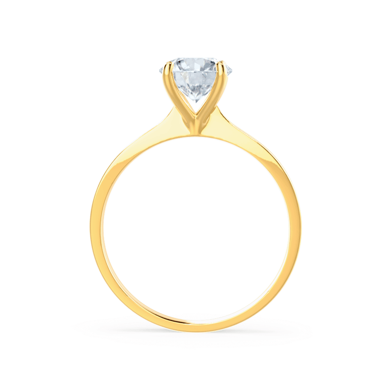 LOTTIE - Premium Certified Lab Diamond 4 Claw Solitaire 18k Yellow Gold Engagement Ring Lily Arkwright