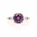 LOVETTA - Round & Baguette Chatham® Alexandrite 18k Rose Gold Trilogy Engagement Ring Lily Arkwright