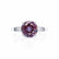 LOVETTA - Round & Baguette Chatham® Alexandrite 18k White Gold Trilogy Engagement Ring Lily Arkwright