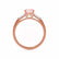 lovetta brilliant round cut champagne true sapphire and diamond engagement ring rose gold trilogy Lily Arkwright