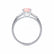 LOVETTA - Round & Baguette Chatham® Champagne True Sapphire 18k White Gold Trilogy Engagement Ring Lily Arkwright